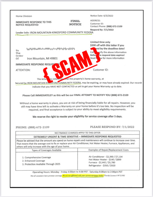 Letter Scam Letter Scam